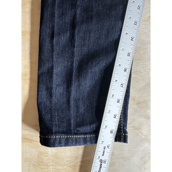 Indigo Blue Maternity Womans Sz M Wash Stretch Jeans Full Panel - Picture 4 of 6